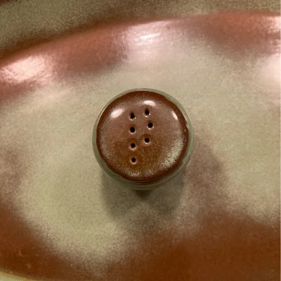 Frankoma Prairie Green Steak Platter & Pepper Shaker Farmhouse Western Irish - Picture 5 of 10